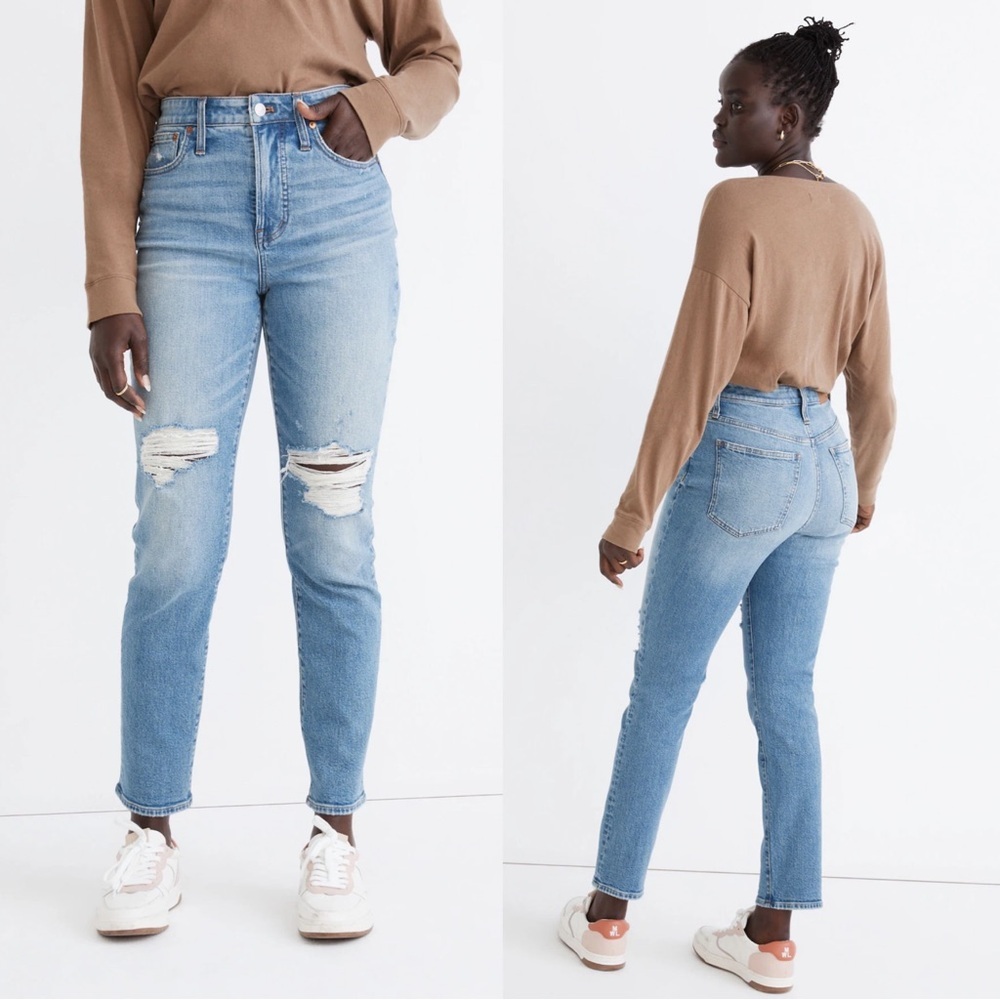 Madewell • The Curvy Perfect Vintage Jean in Denman Wash: Ripped Edition - Picture 6 of 12